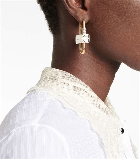 givenchy lock asymmetrical earrings|givenchy stud earrings.